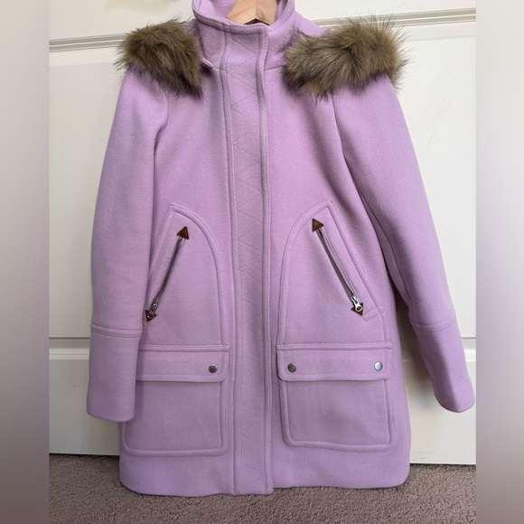 NWOT JCrew Chateau Parka Italian Stadium Cloth Wool Coat Jacket size 0 - Picture 12 of 15